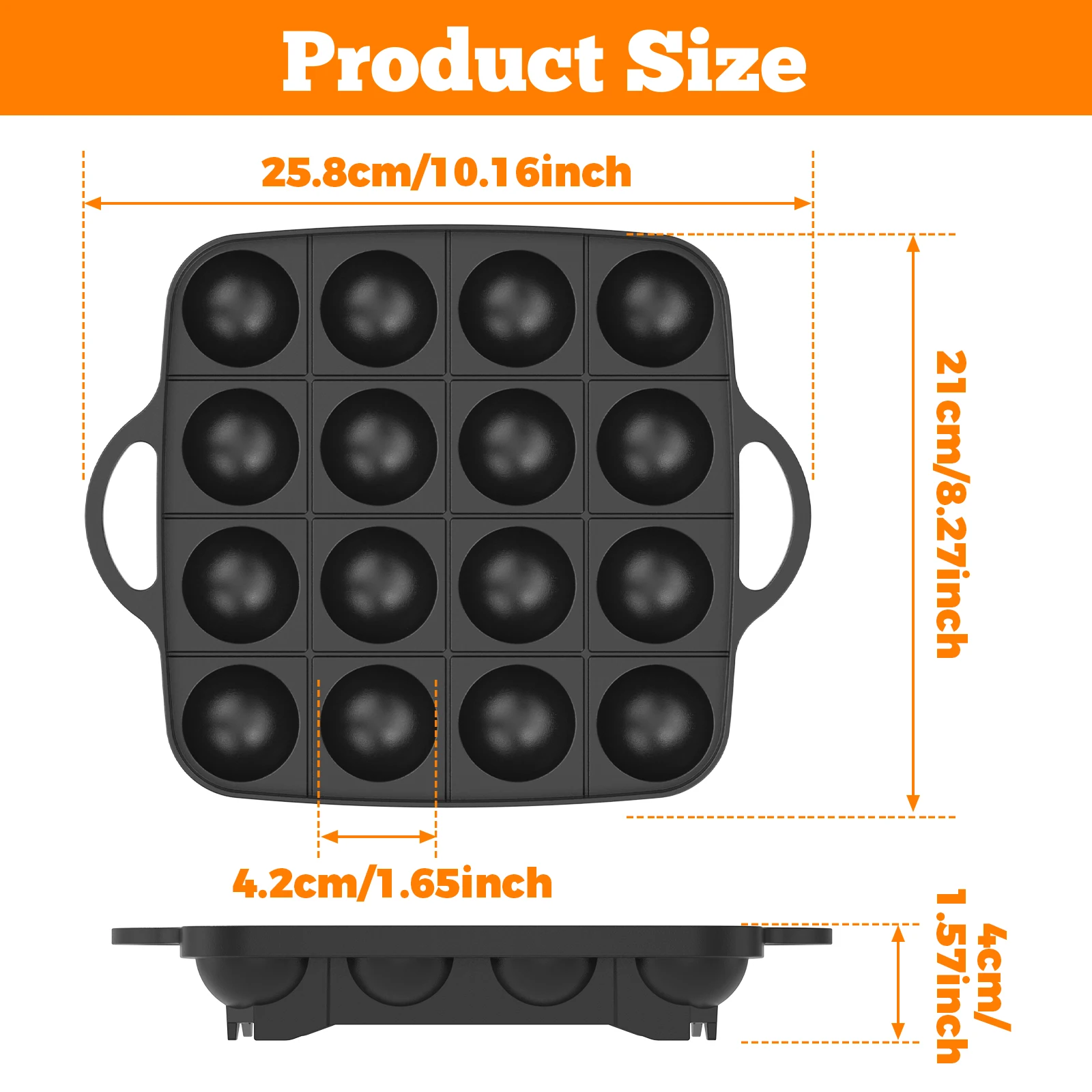 16 Holes Takoyaki Pan Cast Alu - Takoyaki Pan Cast 评论和价格