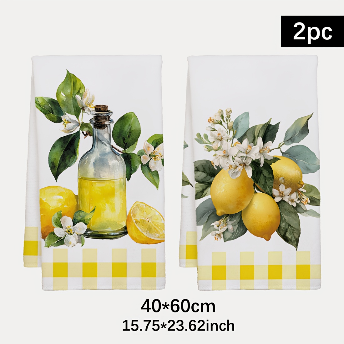 2pcs, lemon floral pattern kit - Home Cooking Is The Best 评论和价格