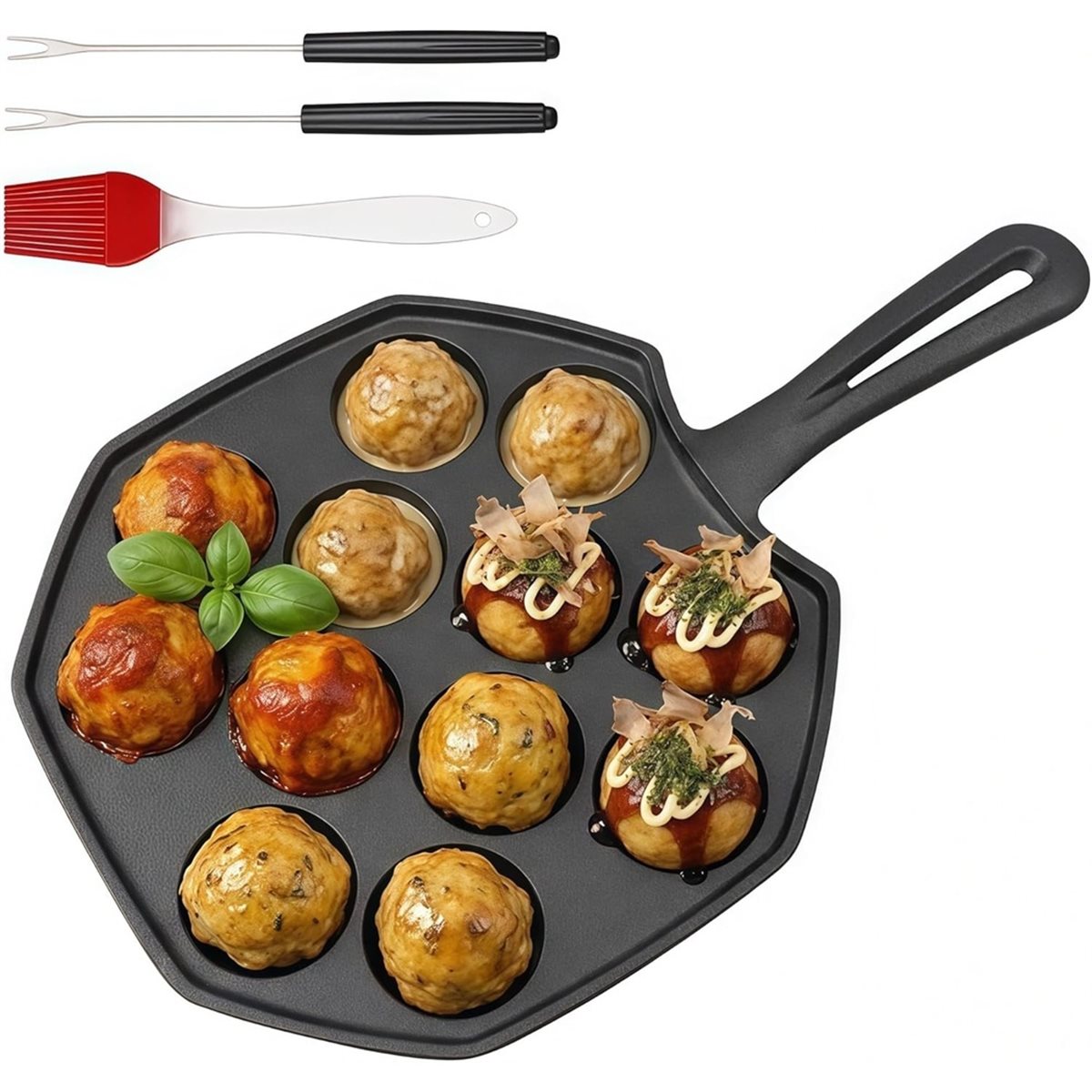 Cast Iron Takoyaki Pan 12 Hole - Takoyaki Pan Cast 评论和价格