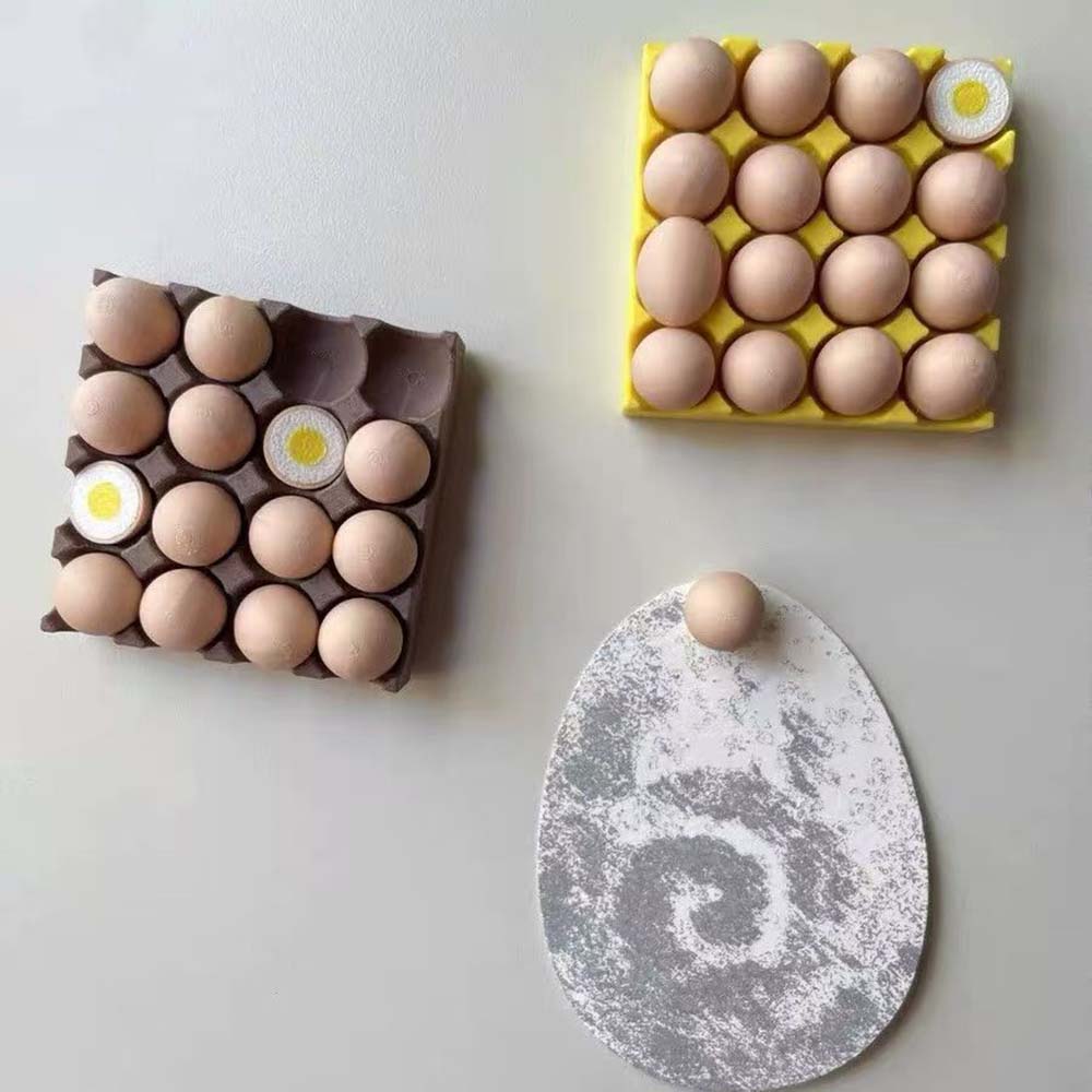 Egg Fridge Magnets Set Cute 3D - Home Cooking Recipes 评论和价格