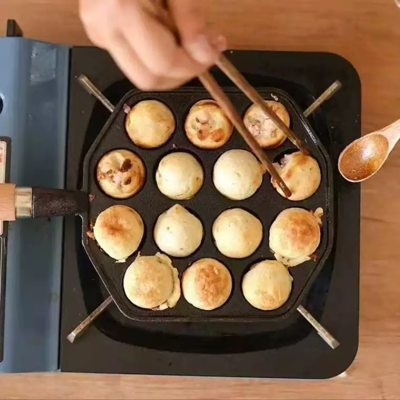 Cast Iron Non-Stick Egg Pan (U - Takoyaki Pan Cast 评论和价格