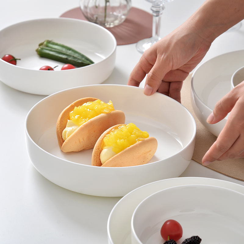8 In -1/4pc White Ceramic Sala - Home Cooking Recipes 评论和价格
