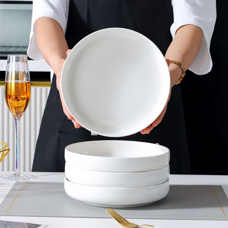 8 In -1/4pc White Ceramic Sala - Home Cooking Recipes 评论和价格