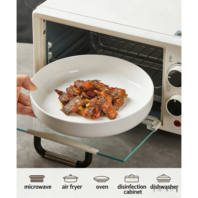 8 In -1/4pc White Ceramic Sala - Home Cooking Recipes 评论和价格