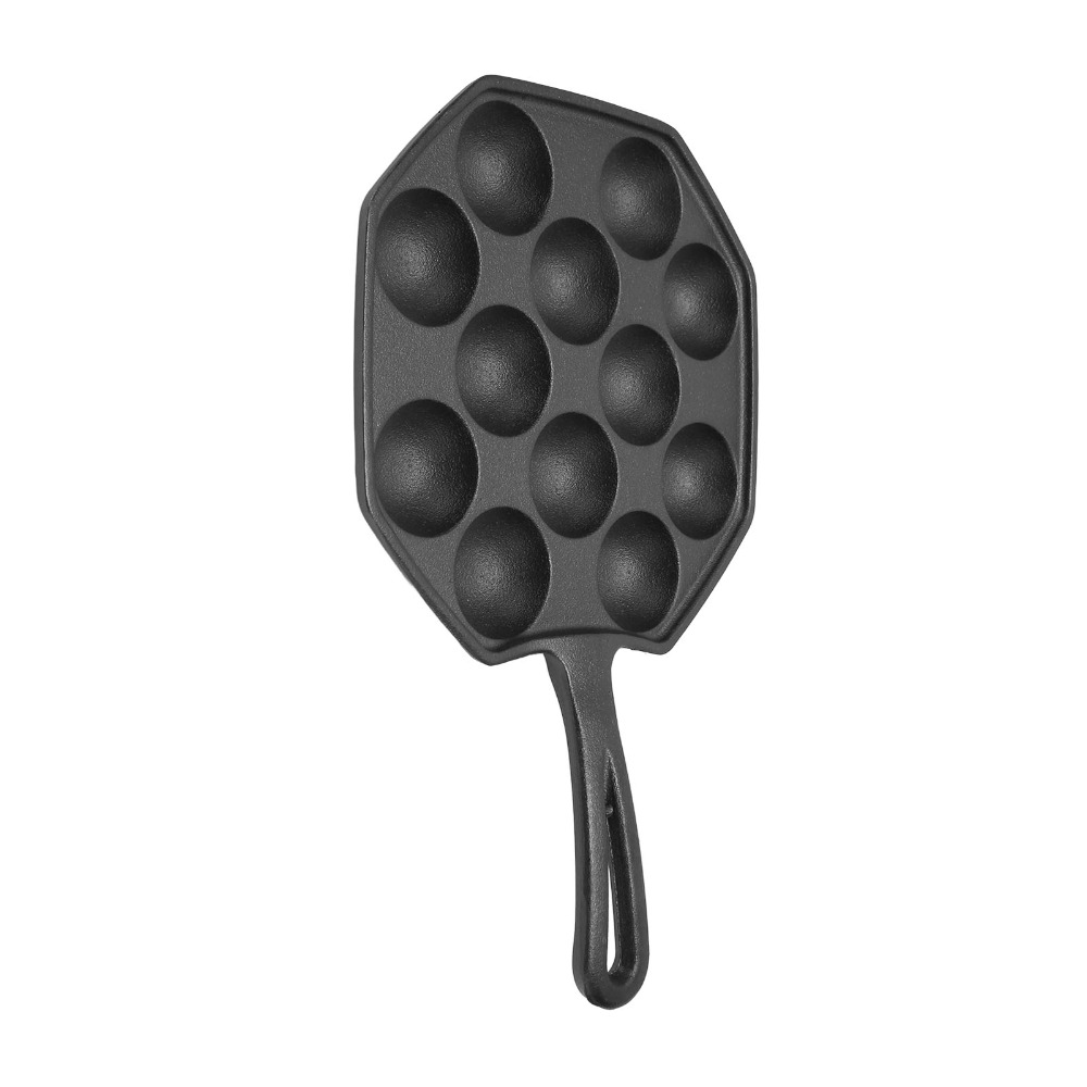 Cast Iron Egg Puff Frying Pan  - Takoyaki Pan Cast 评论和价格