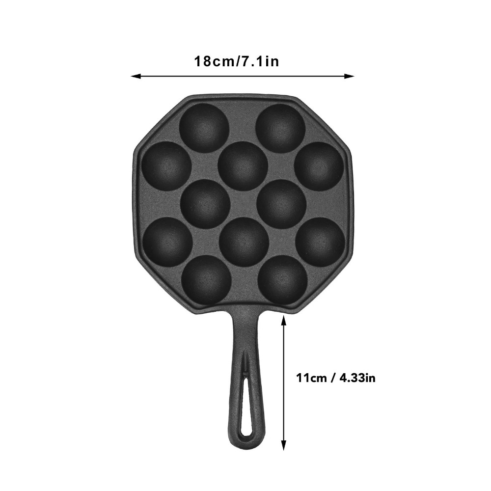 Cast Iron Egg Puff Frying Pan  - Takoyaki Pan Cast 评论和价格