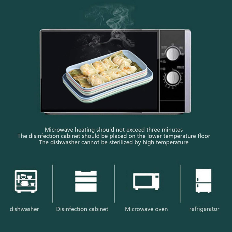 Set of 4 Wheat Straw Plates De - Home Cooking Recipes 评论和价格