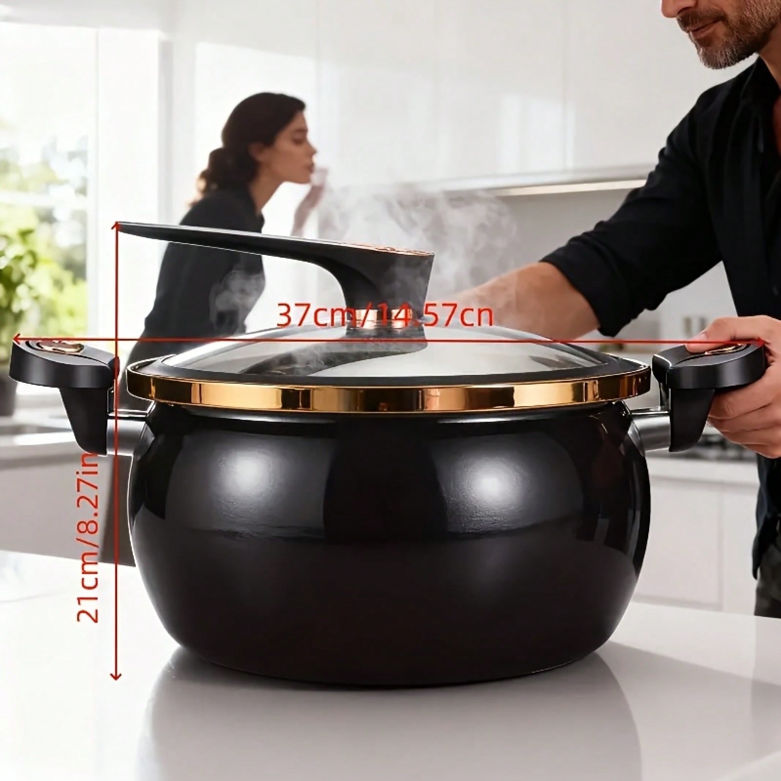 1Pc Large 8.45QT Non-Stick Ste - Home Cooking Fast Foods 评论和价格