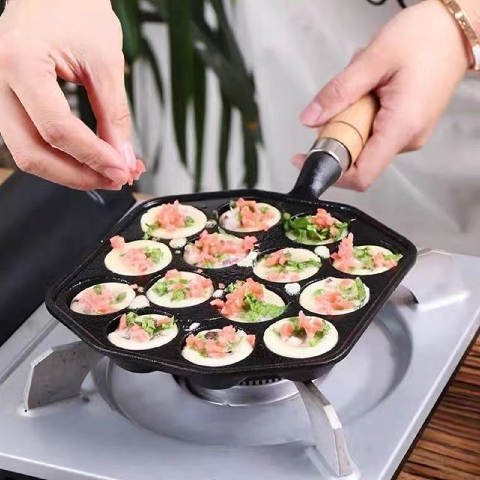 Takoyaki Grill Pan Easy To Cle - Takoyaki Pan Cast 评论和价格