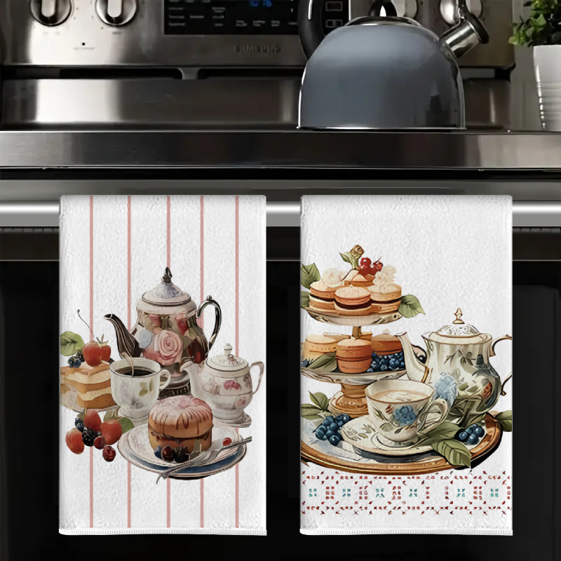 2Pcs, Dessert Cake Kitchen Tow - Home Cooking Is The Best 评论和价格