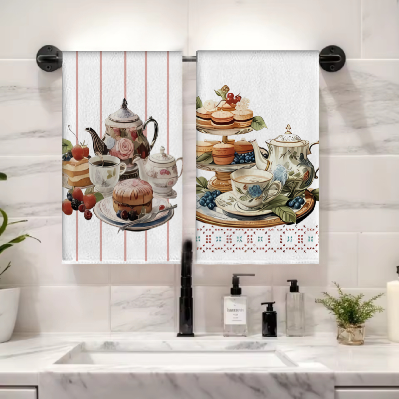 2Pcs, Dessert Cake Kitchen Tow - Home Cooking Is The Best 评论和价格