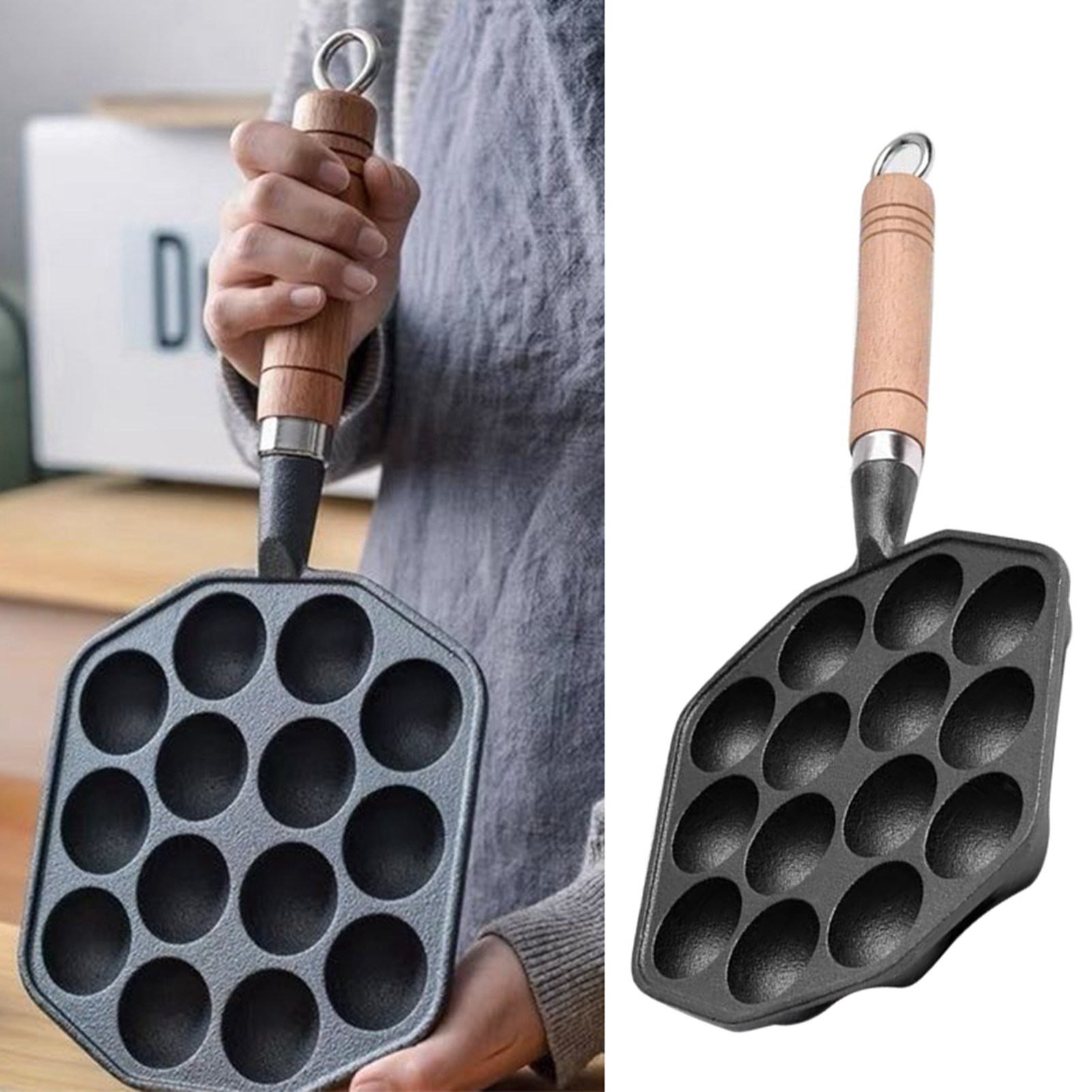 Octopus Meat Ball Mold Maker E - Takoyaki Pan Cast 评论和价格