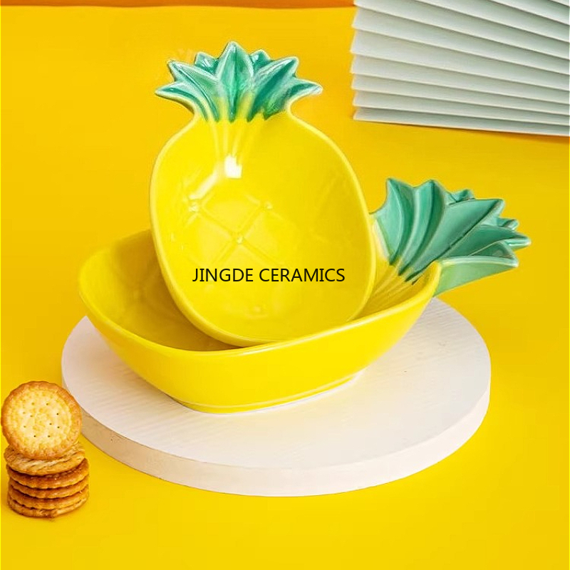 Ceramic Pineapple Shaped Tray  - Home Cooking Recipes 评论和价格