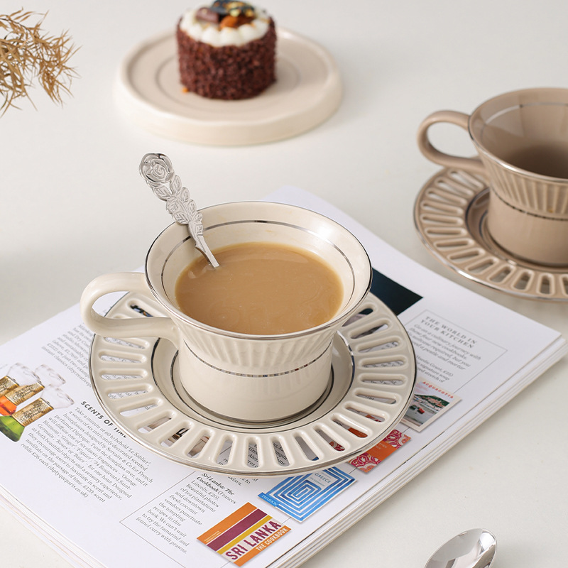 Luxury Ceramic Coffee Cup Dish - Home Cooking Recipes 评论和价格